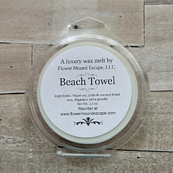Beach Towel Wax Melts-wax melt, wax tart, vegan wax melt, soy wax melt, soy wax, coconut wax melt, coconut wax, fall fragrance, autumn fragrance, fall wax melt, autumn wax melt, Christmas scent, made in Louisiana, Louisiana wax melts, scented wax melts, triple scented, Scentsy, Bath and Body Works, summer scent, spice scent, harvest festival, Thanksgiving scent, Halloween scent, Halloween fragrance, beach scent, clean scent, beach wax melt, clean wax melt