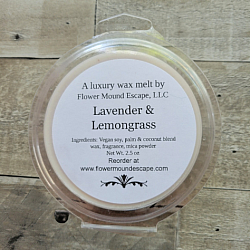 Lavender and Lemongrass Wax Melts-wax melt, wax tart, vegan wax melt, soy wax melt, soy wax, coconut wax melt, coconut wax, fall fragrance, autumn fragrance, fall wax melt, autumn wax melt, Christmas scent, made in Louisiana, Louisiana wax melts, scented wax melts, triple scented, Scentsy, Bath and Body Works, spa scent, floral scent, harvest festival, Thanksgiving scent, Halloween scent, Halloween fragrance, aromatherapy, clean scent, calming fragrance, everyday scent
