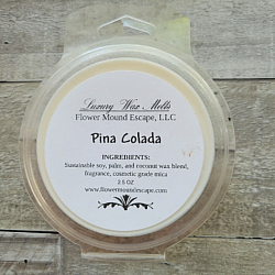Pina Colada Wax Melts-wax melt, wax tart, vegan wax melt, soy wax melt, soy wax, coconut wax melt, coconut wax, fall fragrance, autumn fragrance, fall wax melt, autumn wax melt, Christmas scent, made in Louisiana, Louisiana wax melts, scented wax melts, triple scented, Scentsy, Bath and Body Works, summer scent, sweet scent, harvest festival, Thanksgiving scent, Halloween scent, coconut candle, pina colada candle, mixed drink, fruity drink